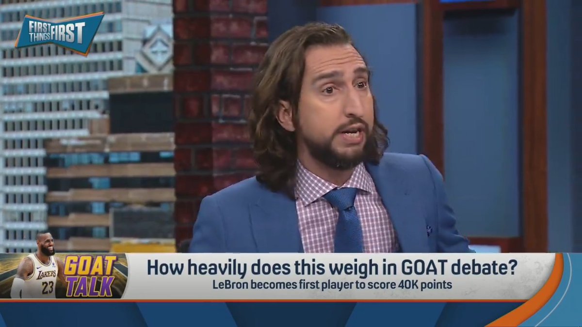 "There's an argument to be made that LeBron's peak was higher than Jordan's. There's an argument to be made that Jordan's peak was higher. I'll put LeBron's 27-game winning streak yr up against anything MJ ever did. The peaks are similar, the longevity is not." — nick wright