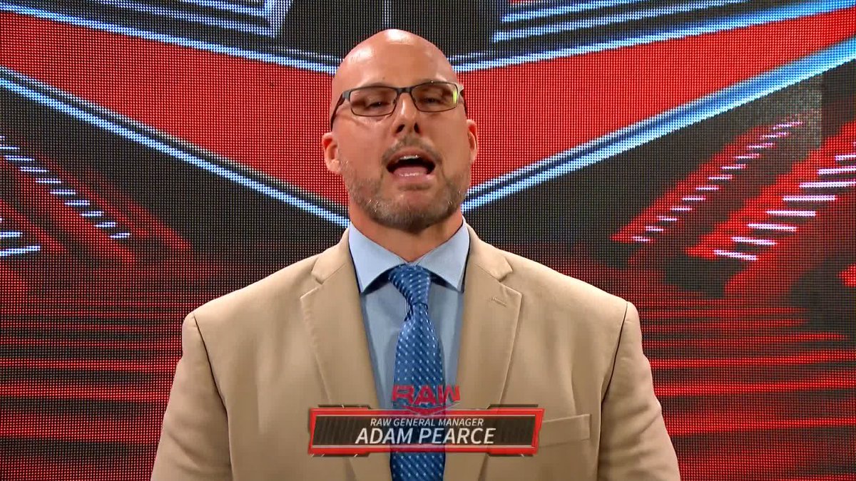 #WWERaw General Manager Adam Pearce has some BREAKING NEWS about the Intercontinental Championship at #WrestleMania!