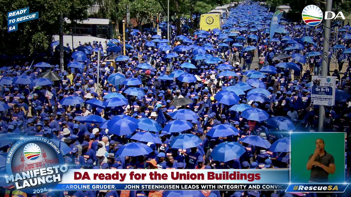 🇿🇦United we can stop the decay and #RescueSA by electing a new, caring government to get things done. Watch the DA manifesto highlights here, and join the mission to end load-shedding, tackle violent crime, and lift people out of poverty by creating jobs: