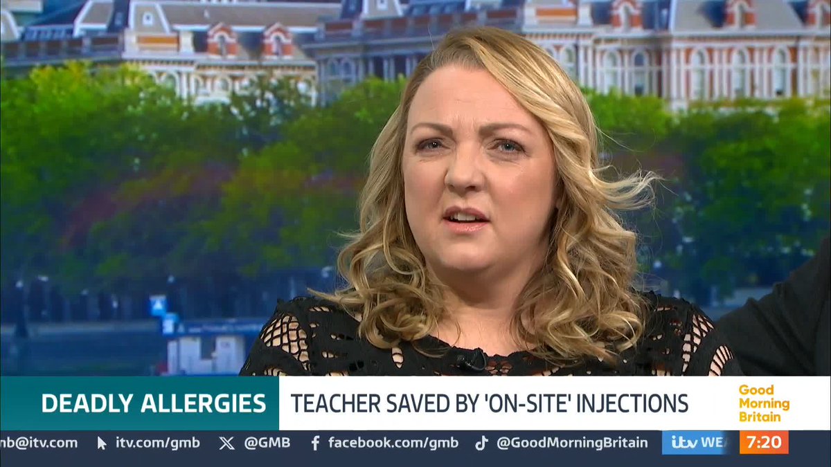 School teacher, Billie-Jo Button says having two on-site school adrenaline pens 'saved her life' after she faced an anaphylactic shock at work. She is now calling for al schools to have on-site adrenaline pens.