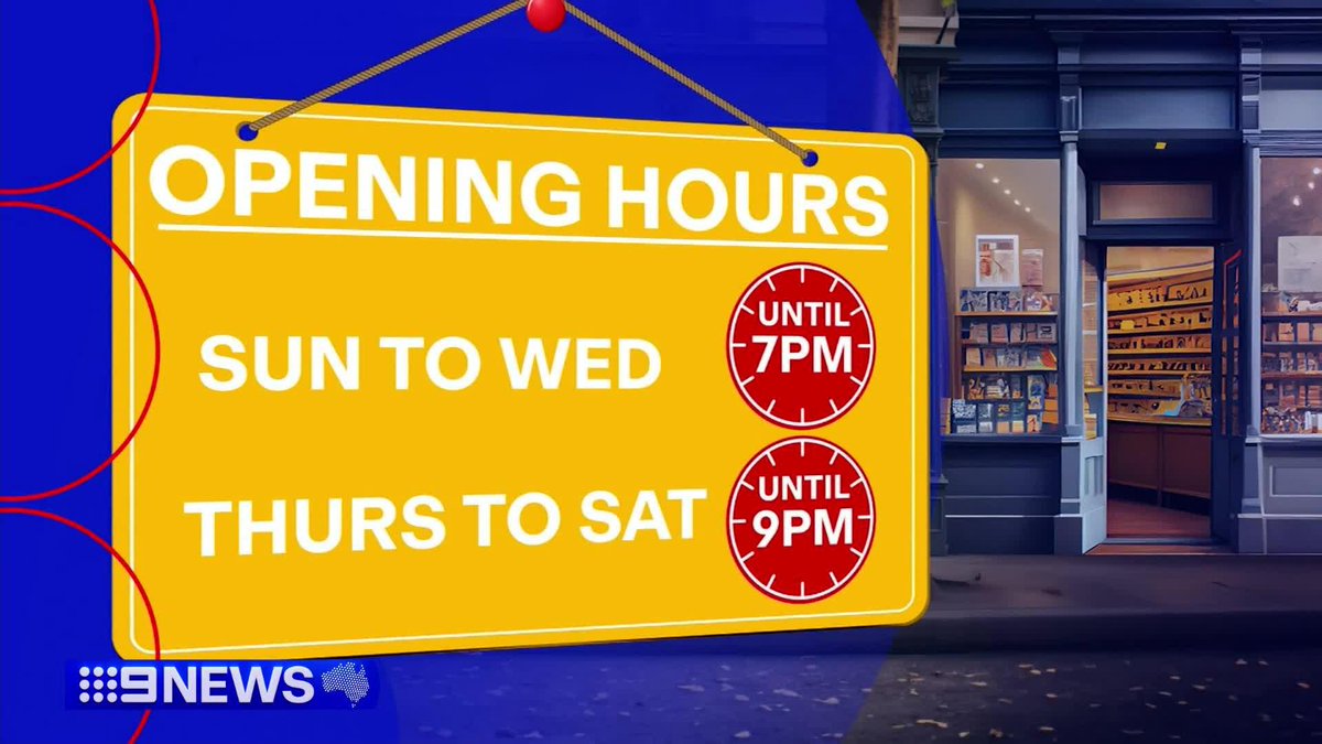 Small and medium shop owners in the CBD are being urged to consider shifting their opening hours. The idea is to make the most of higher visitor numbers after 6pm. Heidi Murphy #9News