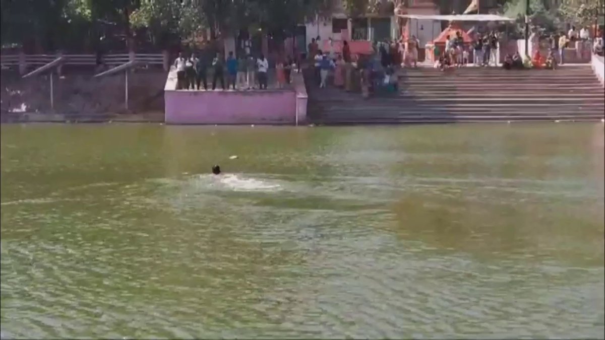 गया में हुआ चमत्कार। राम सागर तालाब में दिखा तैरता हुआ पत्थर। #Biharnews