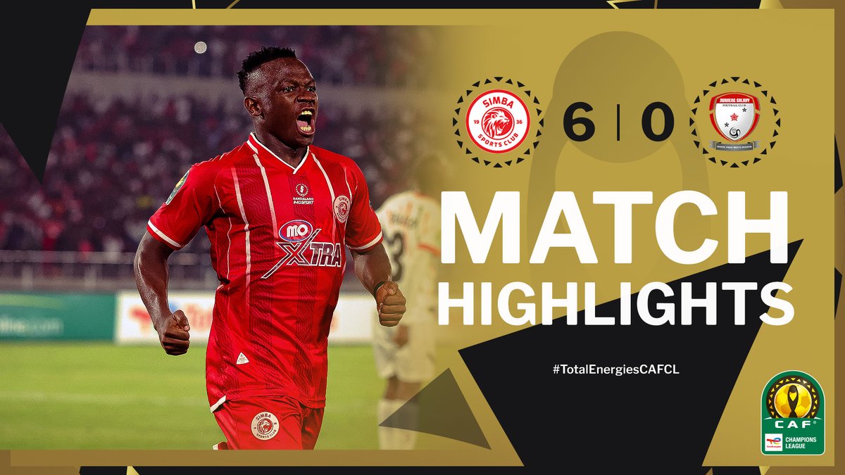 📹 Highlights: Simba Sports Club scored 6 goals securing an important home win. #TotalEnergiesCAFCL