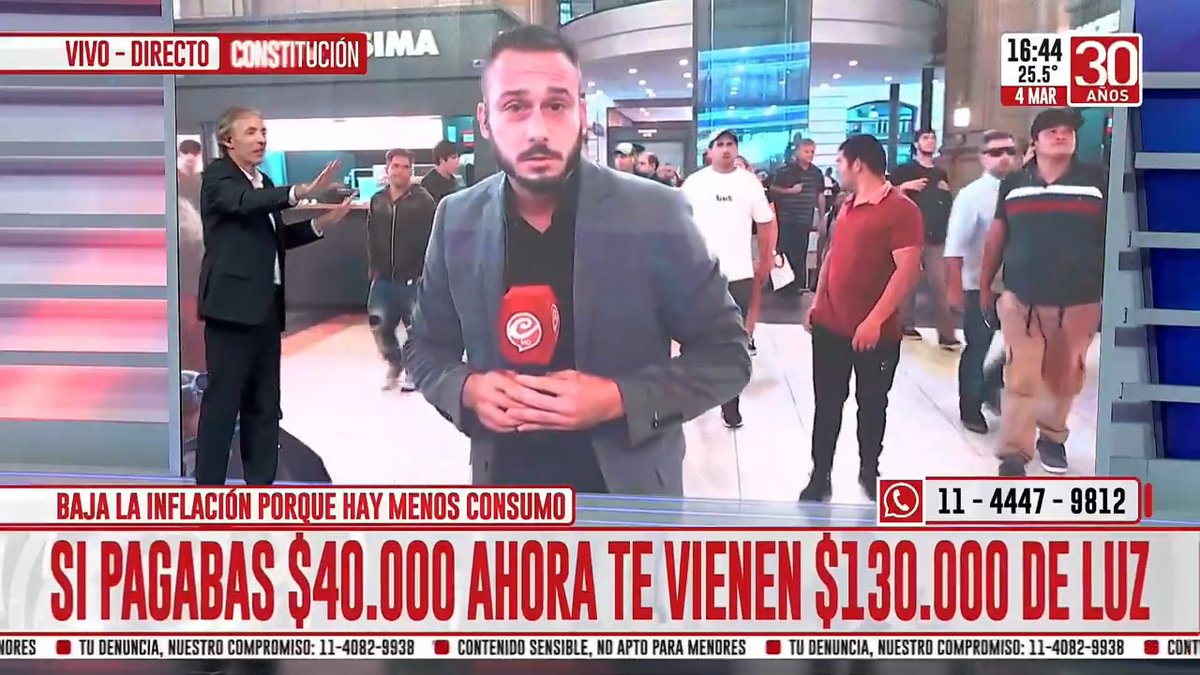 "Crónica": Por este momento durante un móvil de Crónica TV