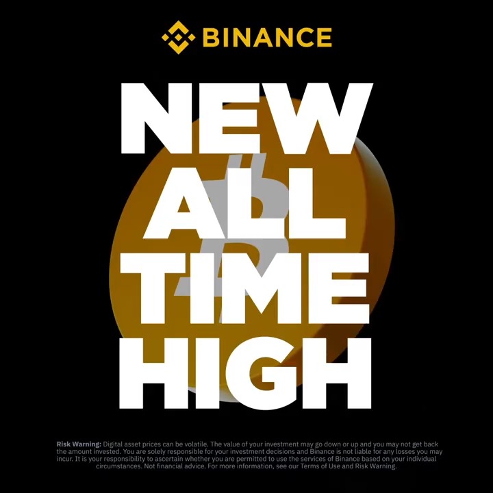 #Bitcoin has officially broken it's all time high on #Binance! $69,000 ✅