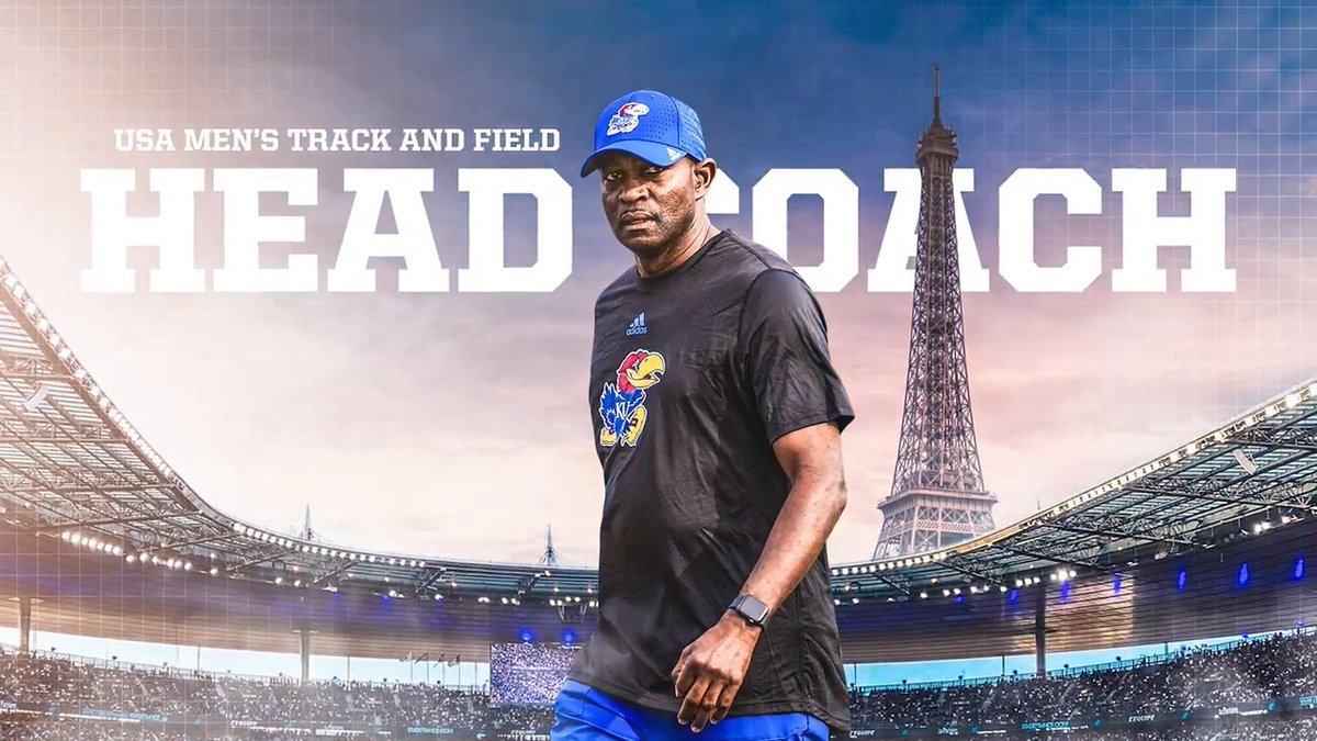 Representing Kansas and our country on the world's biggest stage 🇺🇸 Coach Redwine is your Team USA Men's T&amp;F Head Coach for the 2024 Paris Olympics. #RockChalk | Kansas Track & Field x Cross Country