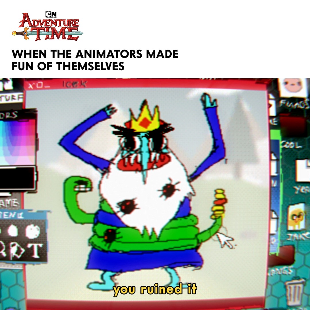 The best 4th wall break ✏️🎨👊 #CartoonNetwork #AdventureTime #animation #animators #cartoons #artist #artists #cartooning #designerhumor