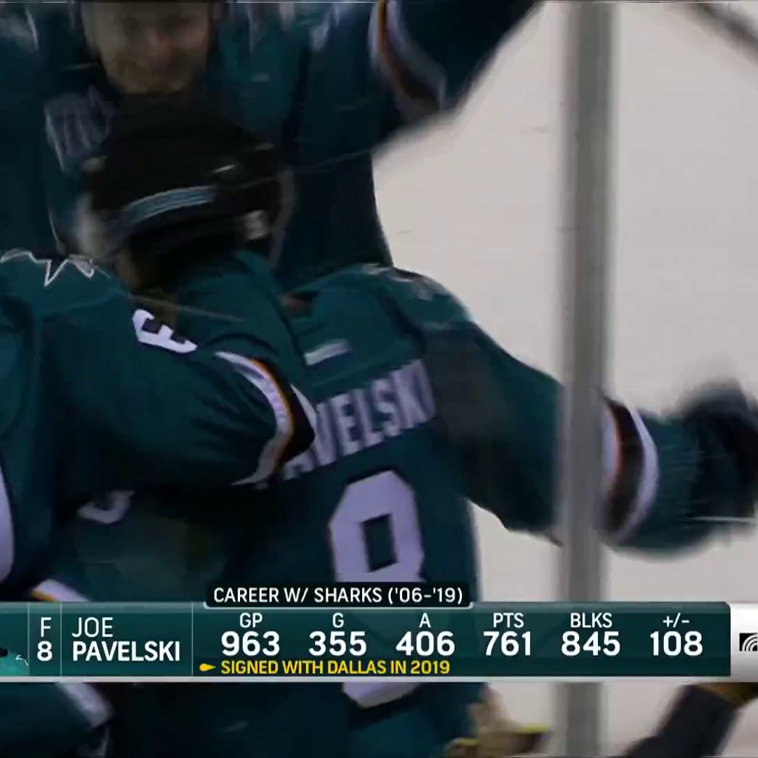 Pavelski's jersey up in the rafters soon?? 🔽