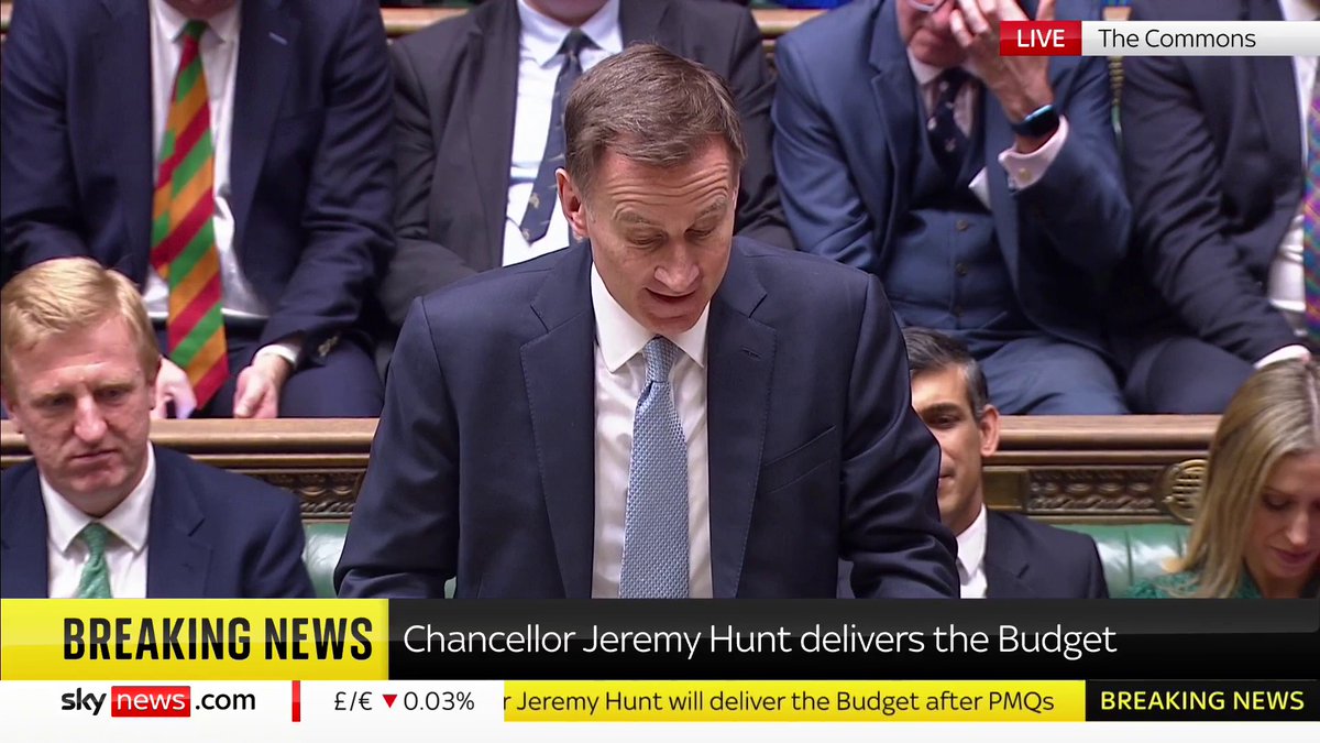 Chancellor Jeremy Hunt has begun delivering the budget in the Commons. First, £1 million has been allocated to a memorial that will honour the Muslims who fought in the two world wars. 📺 Sky 501 and YouTube