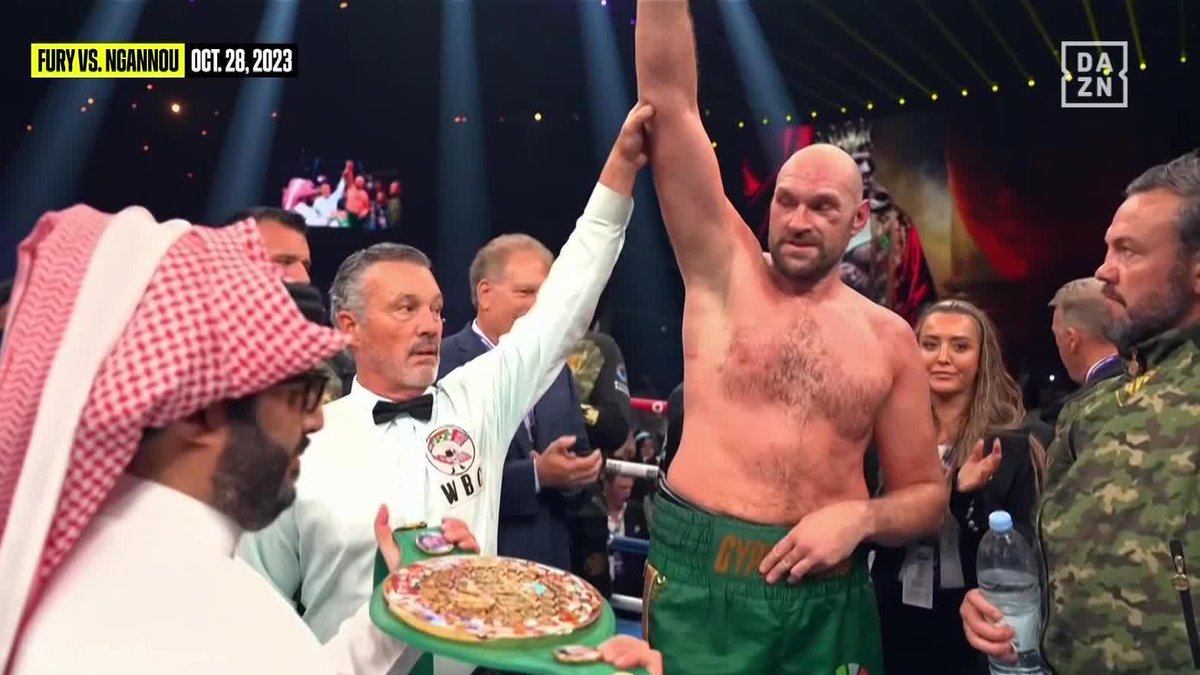 "I even hit him with an elbow and he didn't go down" 😂 @tyson_fury full of praise for Francis Ngannou 👏 #JoshuaNgannou Press Conference 👉 #KnockoutChaos | #RiyadhSeason