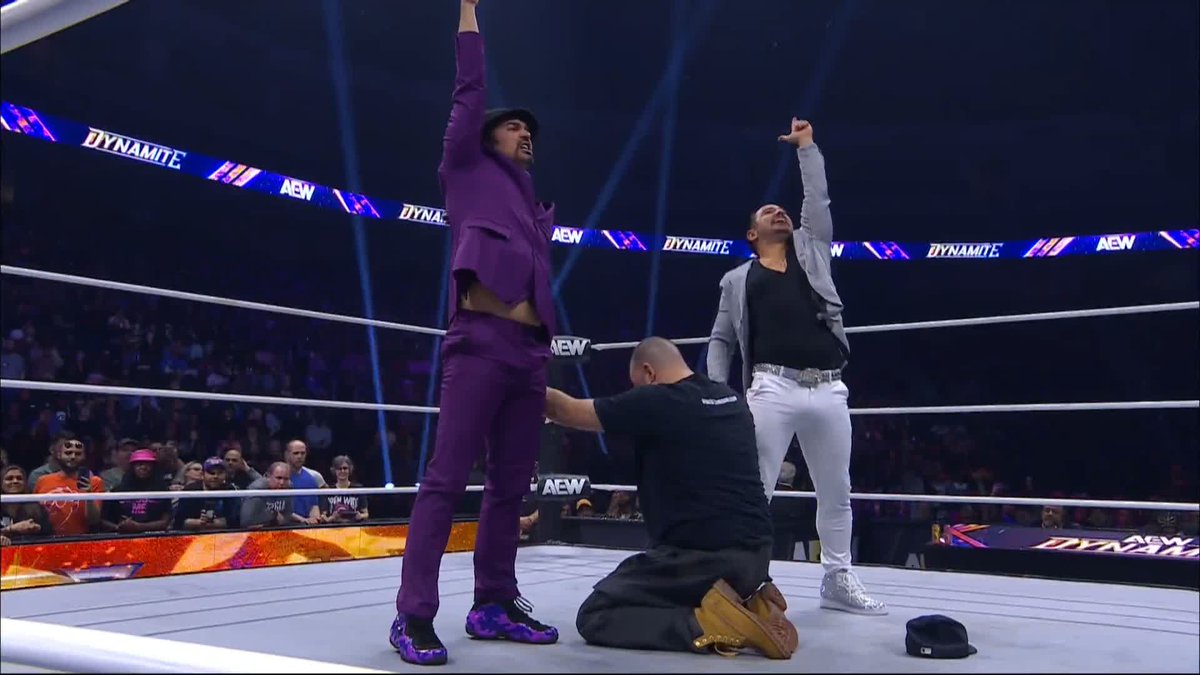 THE RAINMAKER, KAZUCHIKA OKADA IS HERE! Watch #AEWDynamite LIVE on TBS! Kazuchika Okada