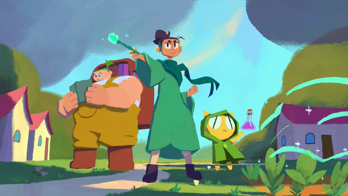 It was a wonderful adventure working with Michael Relth on one of our first #ProcreateDreams commissions about three heroes on a quest to protect their peace 🍃