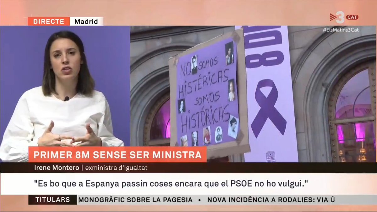 Este 8M vamos a salir a la calle a reivindicar nuestros derechos y a defender un feminismo para todas las mujeres. También para defender la paz ✊🏼💜