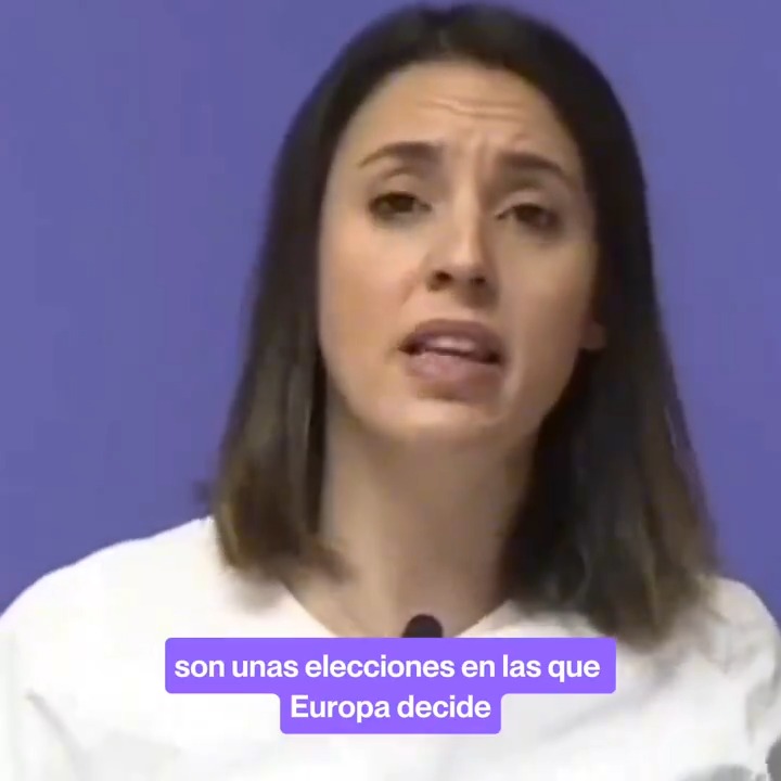 Las elecciones europeas van de esto: defender la paz o apoyar el régimen de guerra que quieren imponer Ursula von der Leyen, Borrell y Macron. Lo explica Irene Montero 👇🟣