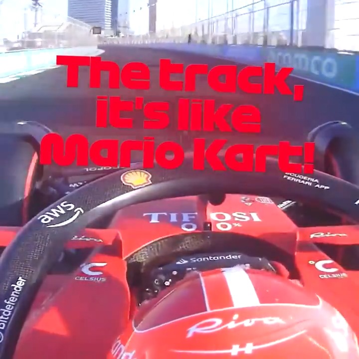 "The track, it's like Mario Kart" 🍄 #SaudiArabianGP Charles Leclerc