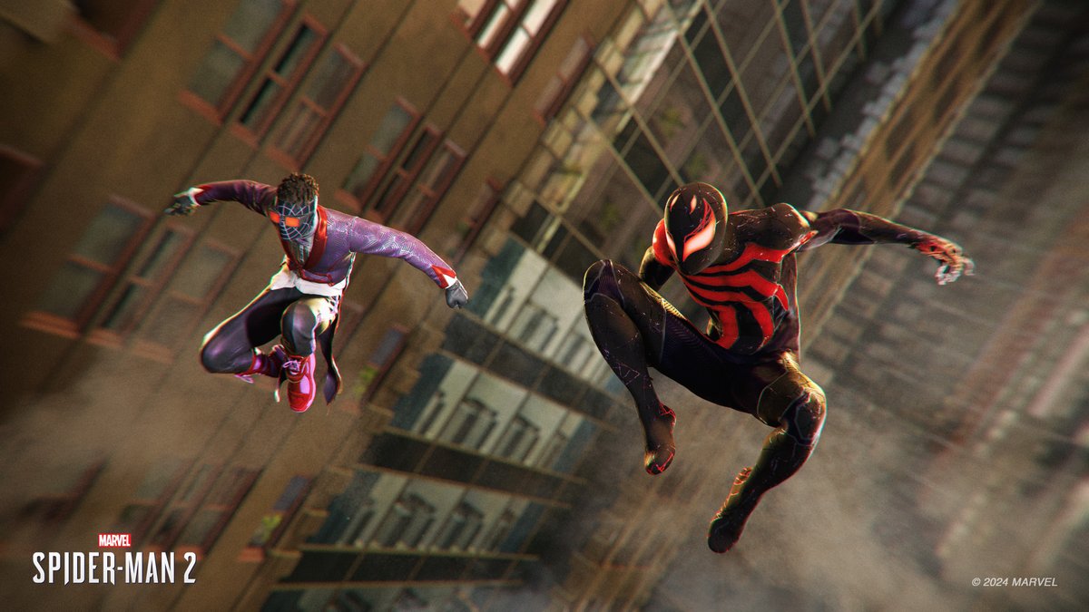 Our new update for Marvel's #SpiderMan2PS5 is live! #BeGreaterTogether 🆕 NEW GAME+ 🆙 ULTIMATE LEVELS ⭐ GOLD GADGETS 🔁 MISSION REPLAY 🌃 TIME OF DAY 🔥 HELLFIRE GALA SUITS 🦸 SYMBIOTE SUIT STYLES 🤖 ACTION FIGURE MODE 🔊 AUDIO DESCRIPTION ➕ AND MORE: