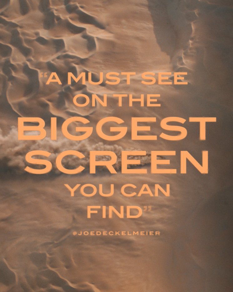 Be a part of the phenomenon. #DuneMovie now playing only in theaters. Get tickets: