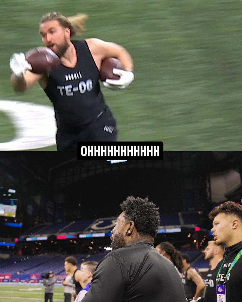 .@D_HOLKER had Delanie Walker impressed when he pulled off a one-hander in the TE Gauntlet Drill 🔥 #NFLCombine