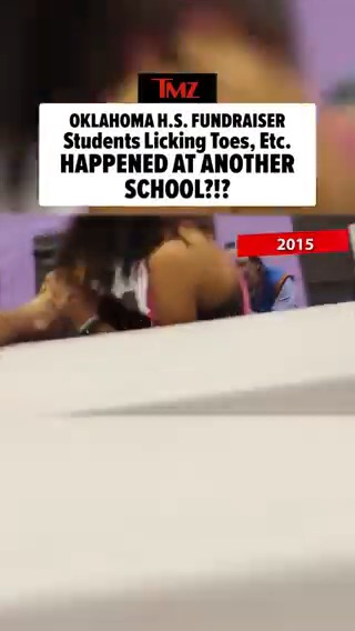 The Oklahoma high school under fire for a fundraiser that had students licking peanut butter off the toes of their peers has apparently been doing this for years -- and there's proof.