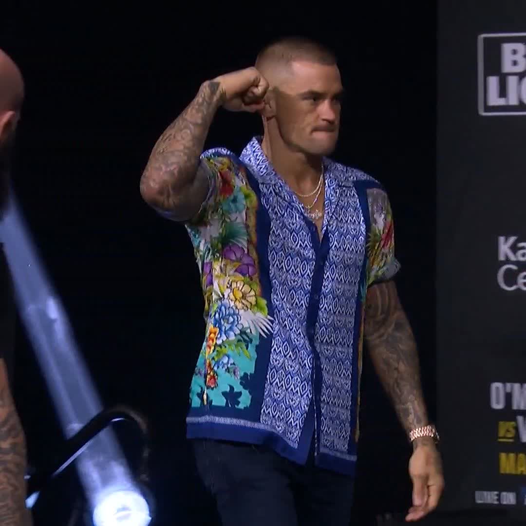 LE PREMIER FACE OFF AVANT LA GUERRE DUSTIN POIRIER VS BENOÎT SAINT DENIS 🇫🇷#UFC299