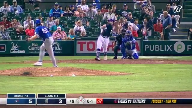 Jace Jung (Josh's younger brother) powers one into the bullpen.