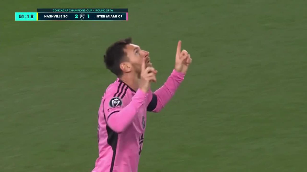 GOLAZO de Messi 🇦🇷. La puso donde siempre. Inter Miami descuenta y ahora Nashville gana 2-1.