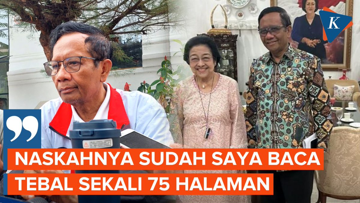 "Saya sudah pegang naskah akademiknya, tebal sekali. Di atas 75 halamanlah ya yang sudah saya baca itu. Jadi angket itu jalan. Tinggal kan itu perlu koordinasi teknis ya, siapa yang tanda tangan di depan," ucap Mahfud. | #MahfudMD #HakAngket #Megawati