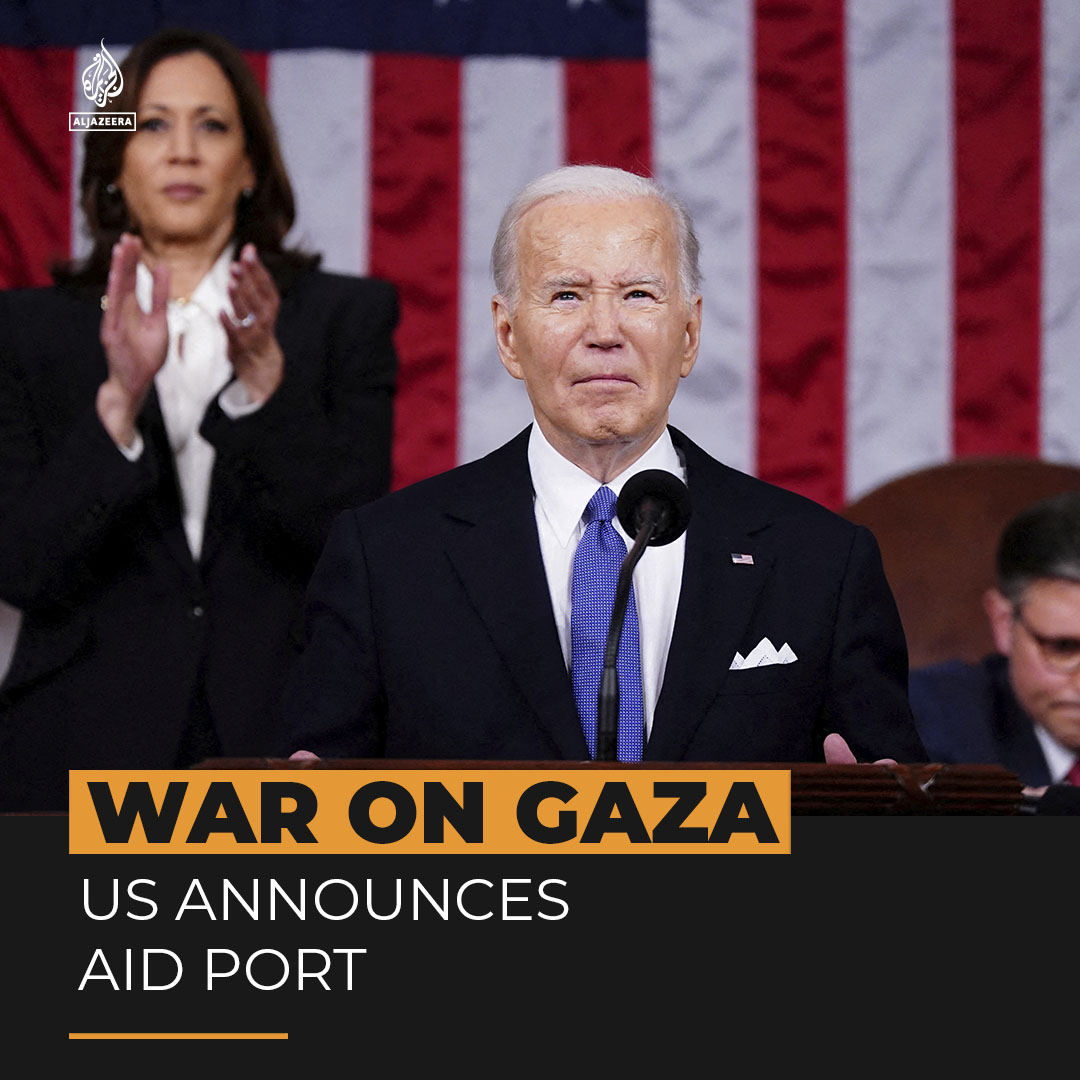 US President Joe Biden said in his State of the Union address that the American military will set up a 'temporary pier' on the Gaza coast to help aid deliveries. The US has been criticised for delivering aid to Gaza while funding and assisting Israel’s war.