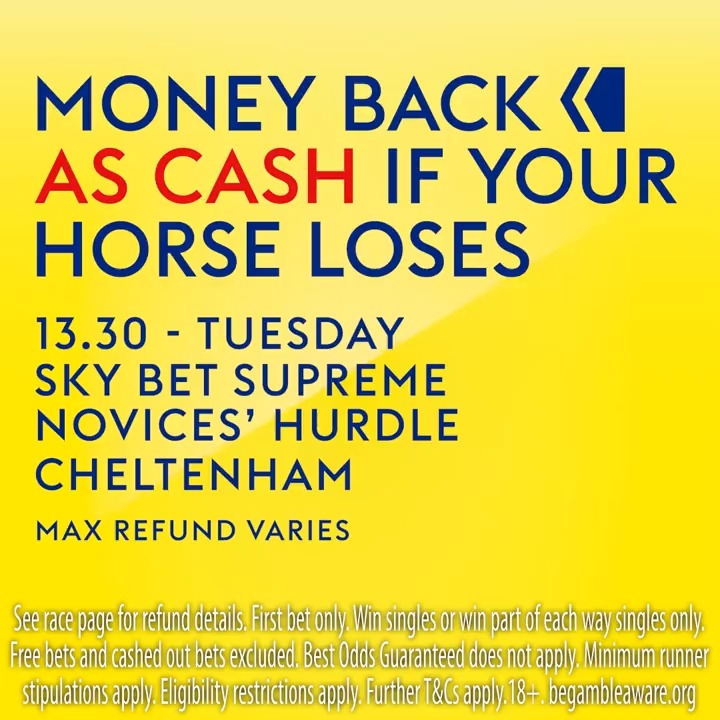 🏇 CHELTENHAM IS HERE! #GetReadyToRoar 💸 Get Money Back As Cash if you lose on the 13.30!