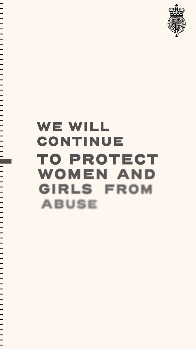 We’ve made real progress towards making the UK a safer place for women, but we know there is more to do. We will not stop until women and girls can live their lives free from fear.