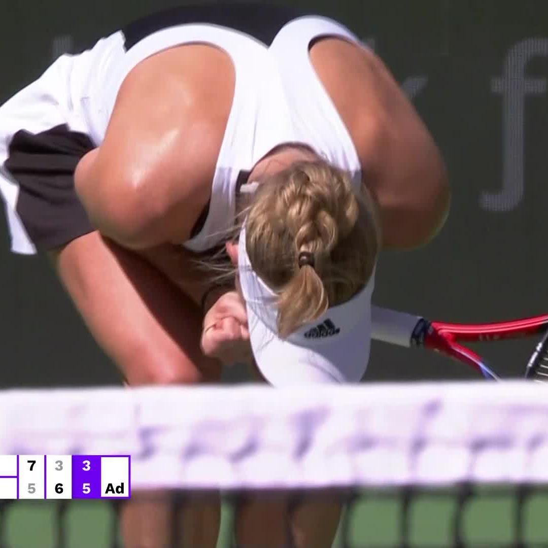 WELCOME BACK, ANGIE 🤍 Angelique Kerber stuns world No.10 Ostapenko 5-7, 6-3, 6-3 for her biggest win in three years! #TennisParadise