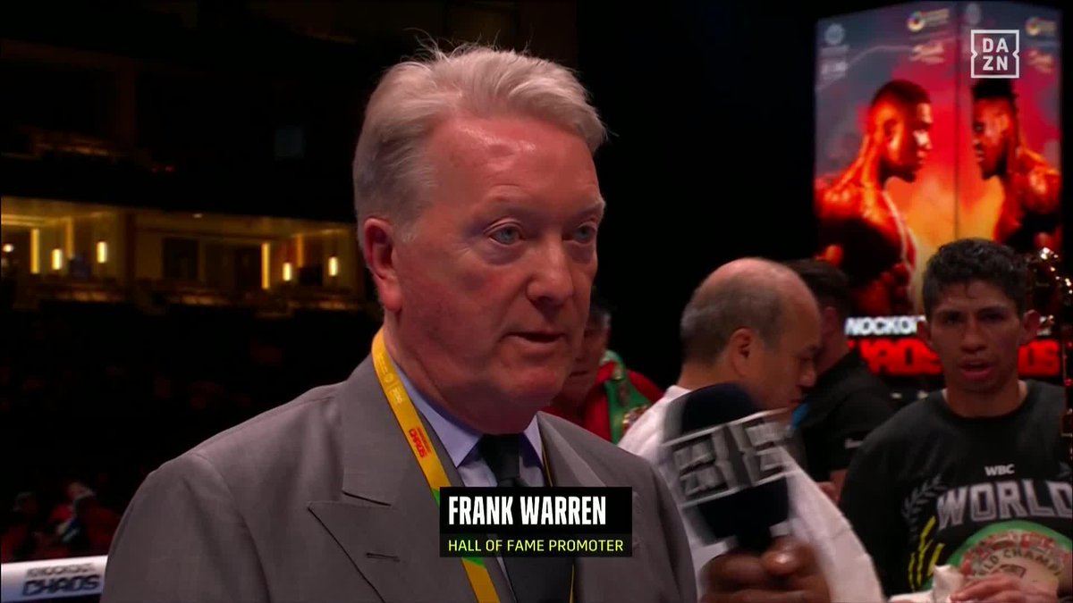 Safe to say Frank Warren is NOT happy ❌ #JoshuaNgannou, live now worldwide on DAZN. Buy 𝗡𝗢𝗪 at #KnockoutChaos | #RiyadhSeason