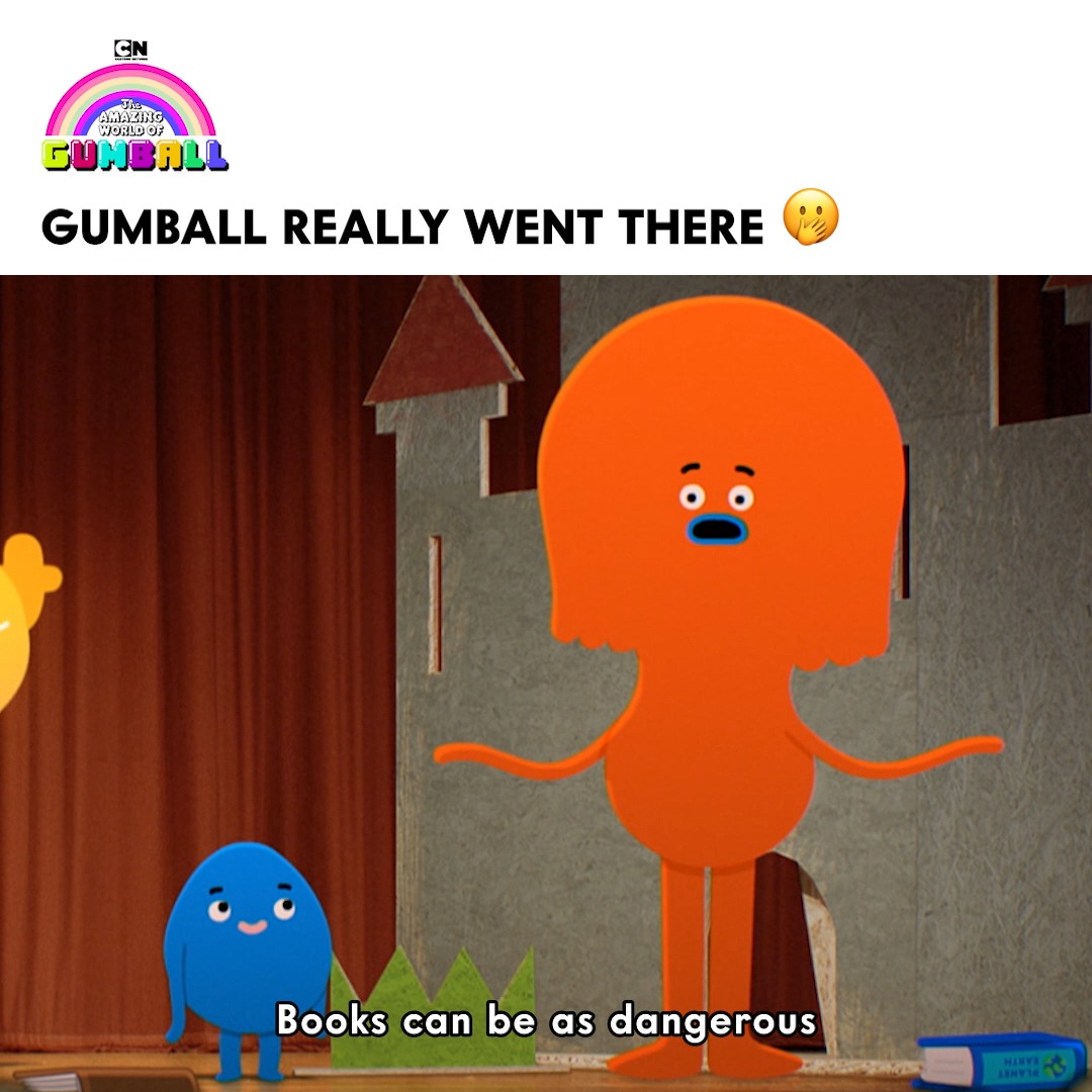 That escalated quickly 📖🔥🫣 #cartoonnetwork #gumball #theamazingworldofgumball #TAWOG #parenting #bookbans