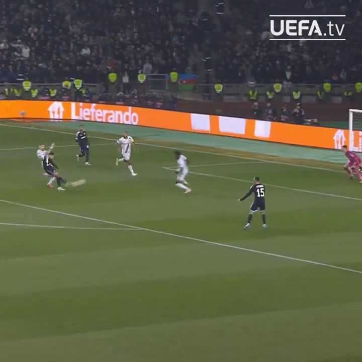 Juninho and Benzia combining 🤤 Qarabağ FK || #UEL