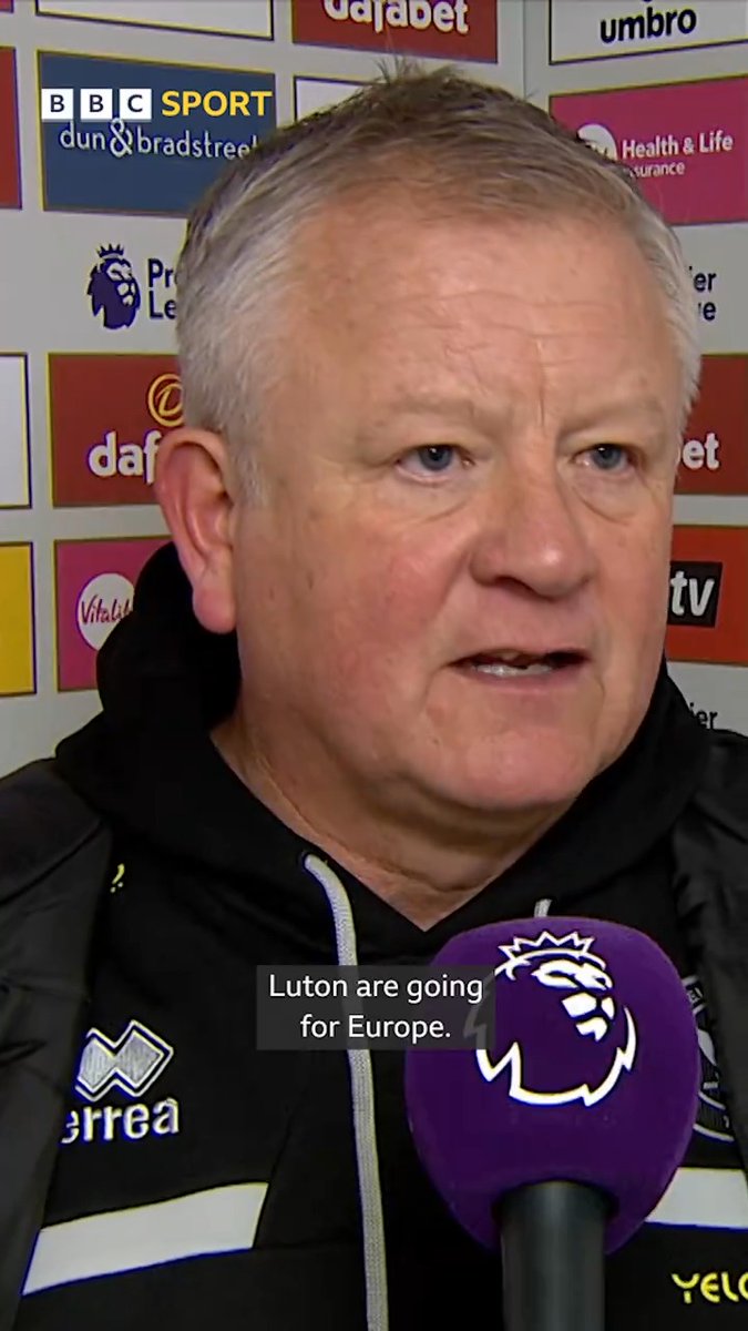 🗣️ "There is the narrative of Sheffield United being the worst team in the world." 🗣️ "Burnley, we are all waiting for them to kick in." 🗣️ "Luton are going for Europe." Chris Wilder has called into question the media perception of his club. #BBCFootball #MOTD
