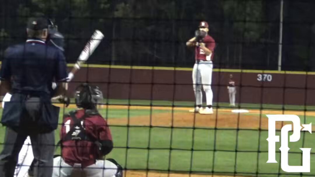 ‘24 RHP Clinton Harris (Brookwood Baseball) came out of the ‘pen last week w/ fuel, pumping exclusively 94-95 w/ 2500+ spin that garnered plenty of whiffs. Flashed the CB once @ 77 w/ good depth, new tempo & delivery mechs look to control the zone better; lower half has really filled out. #Auburn commit. #PGHS