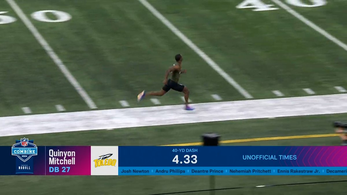 After the #NFLCombine, is Quinyon Mitchell your CB1? 🤔 Quinyon Mitchell | Toledo Football
