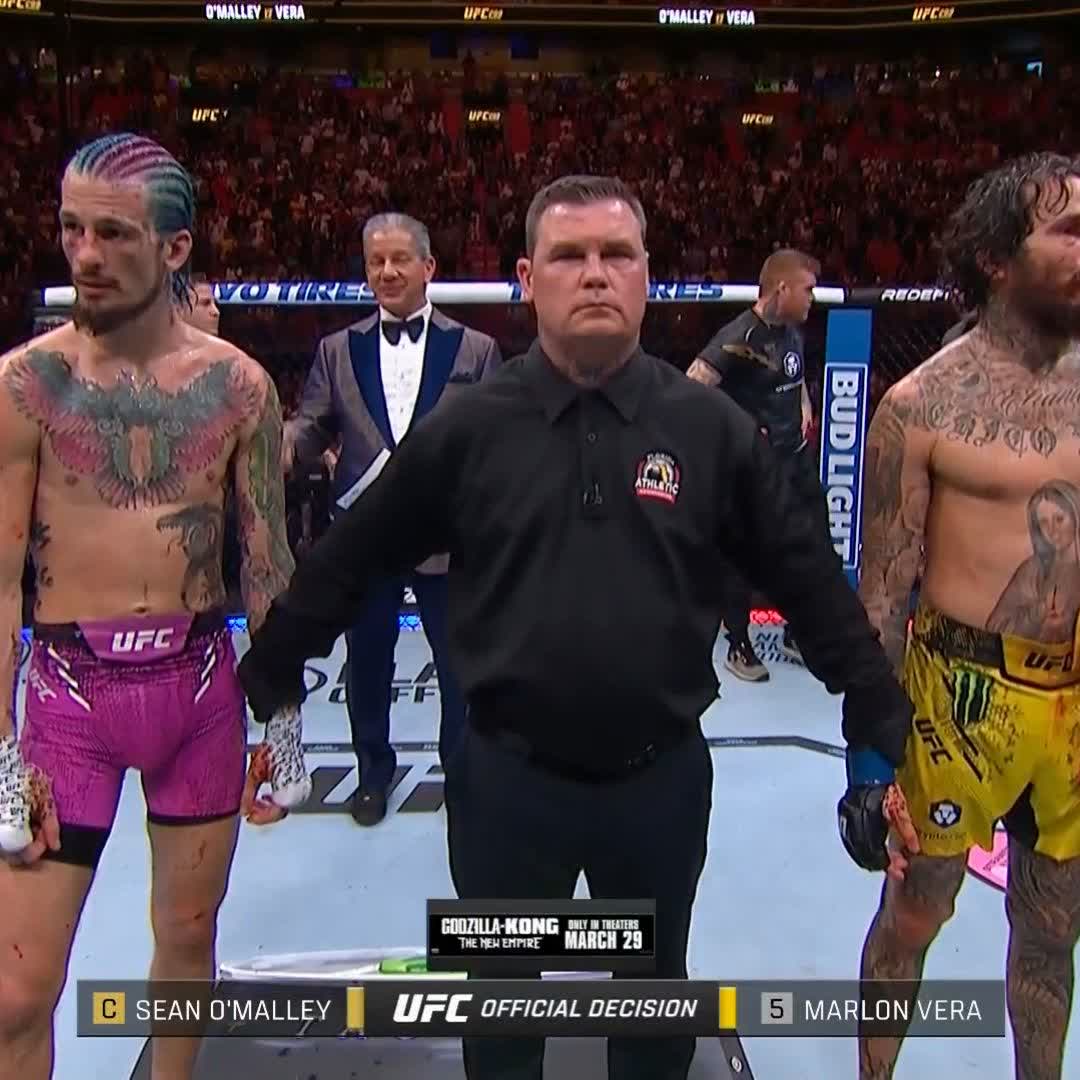 He is who he says he is 🤩 Sean O'Malley takes home the unanimous decision to retain his bantamweight title! #UFC299