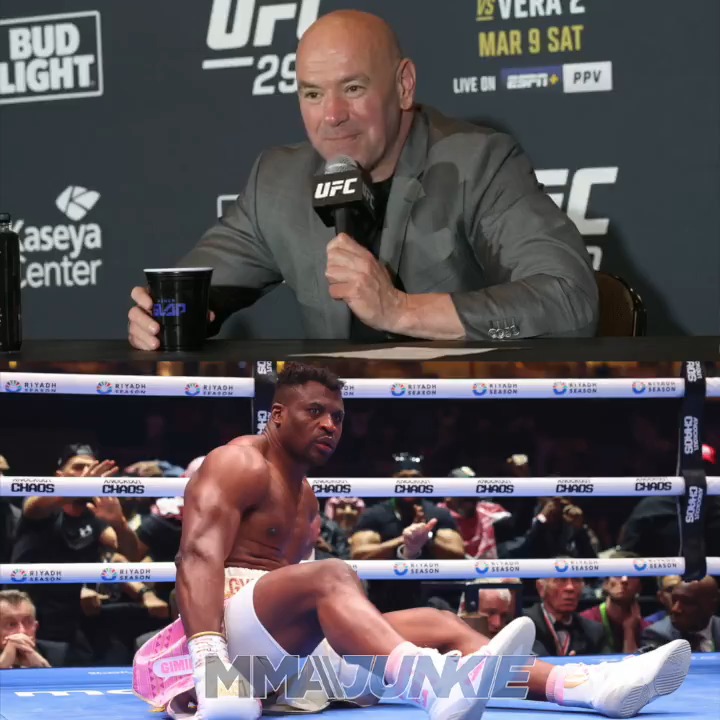 "If Fury trained for the fight and didn't show up and look like he ate Tyson Fury, that's probably the way that fight would've ended, too." Dana White reacts to Francis Ngannou's KO loss vs. Anthony Joshua.