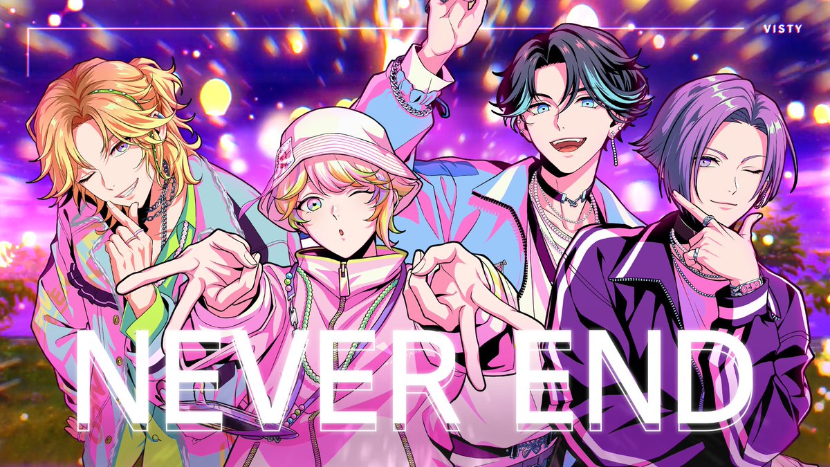 ◤ 𝐀𝐍𝐓𝐇𝐄𝐌 ⠀ #VISTY 新曲MV公開⭐◢ 『NEVER END』 大和憧吾(CV:#中島ヨシキ) 緋景斗真(CV:#伊東歌詞太郎) 呉羽葵(CV:#愛美) 三洲寺甘太郎(CV:#住谷哲栄) ▶フル視聴はYouTubeへ✨ #パラライ #パラライ新曲フルMV9本公開