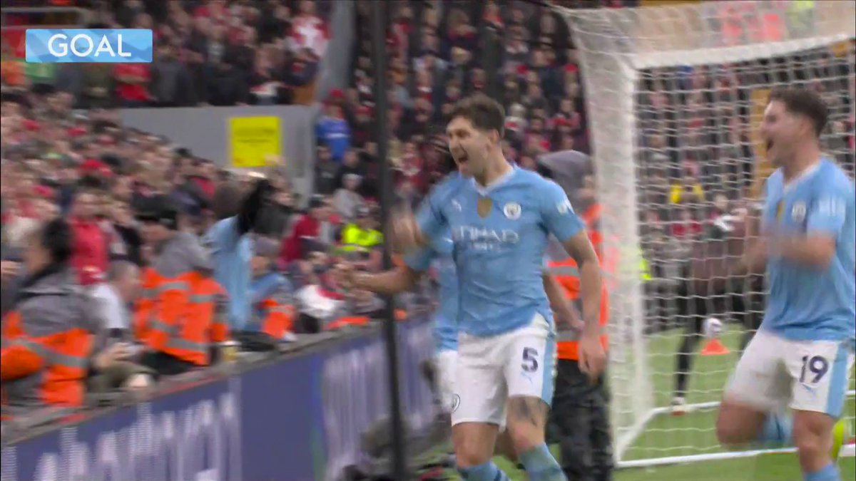 "That looked like GENIUS from De Bruyne" 🪄😮 John Stones gives Manchester City the lead at Anfield! 🔵