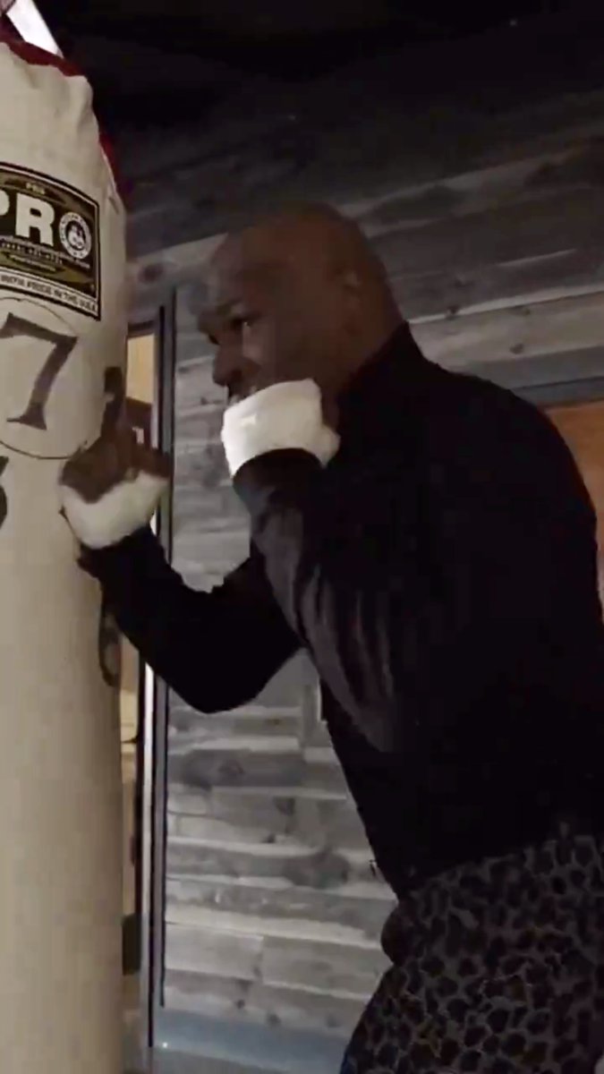 Mike Tyson, 57, posting footage of himself hitting the heavy bag during a photoshoot today ahead of the Jake Paul fight on July 20th… [🎥 Mike Tyson]