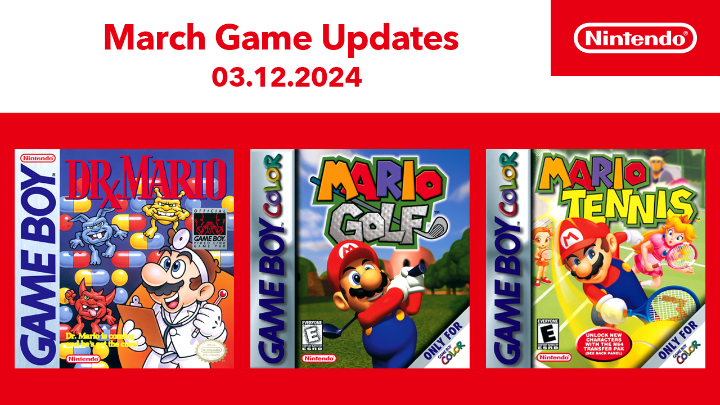 Happy #Mar10 Day! Get ready for three classic Mario games to come to #NintendoSwitchOnline this Tuesday, March 12th! #GameBoy: ☑️ Dr. Mario Game Boy Color: ☑️ Mario Tennis ☑️ Mario Golf