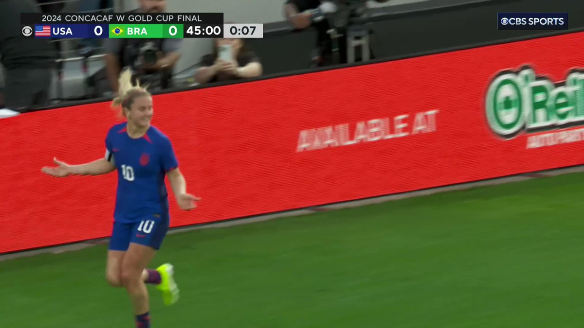 .Lindsey Horan puts us on the front foot going into halftime! 🎥 » @AttackingThird
