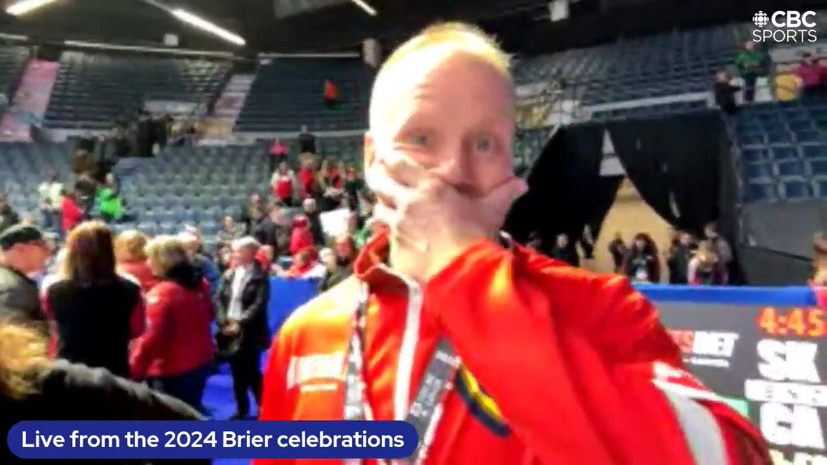 "Dad - did it again" 🥹 Team Gushue's Mark Nichols gets emotional after winning his SIXTH Brier title 🏆 Watch more: