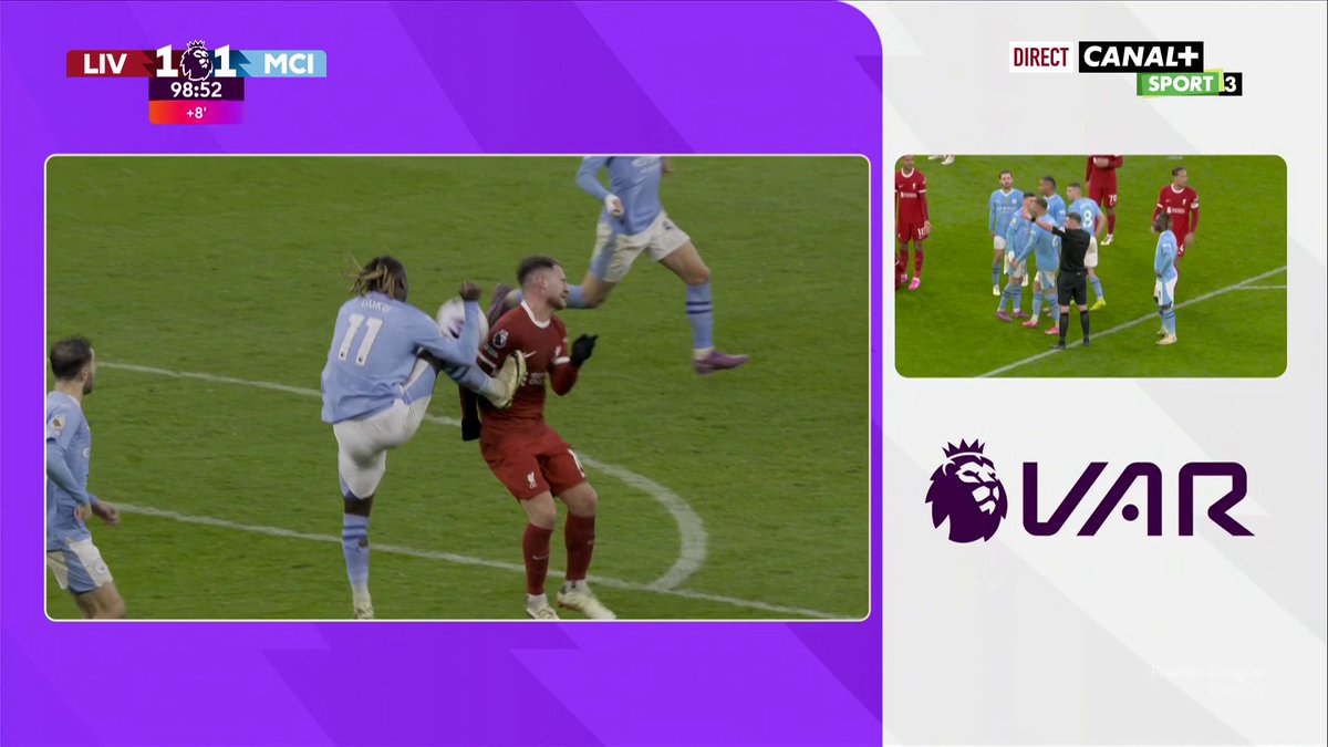 #PL 🏴 : Le titre s'est-il joué sur ce pied très haut de Jérémy Doku en toute fin de partie entre Liverpool et Manchester City ? 🧐