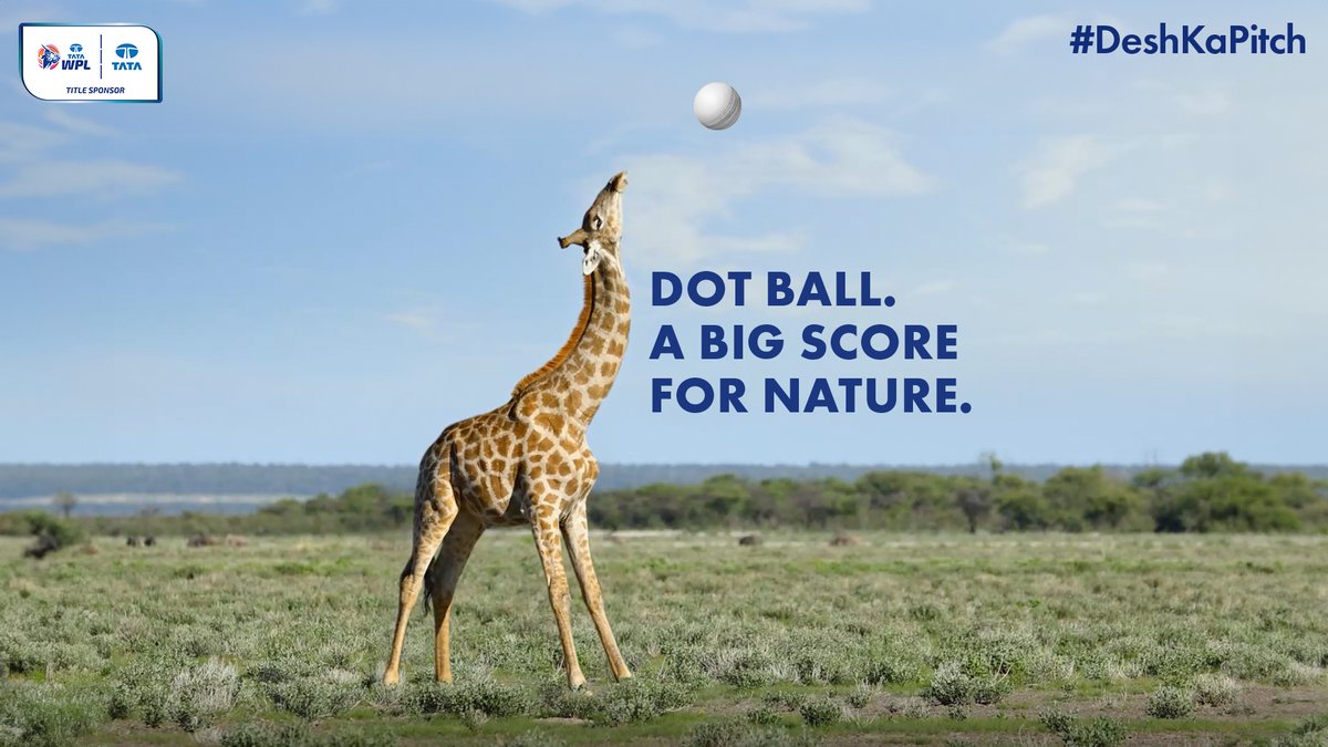 This year, nature cheers for dot balls on the #DeshKaPitch. We've partnered with BCCI to plant 50 trees for every dot ball under the Green Dot Ball initiative for the Women's Premier League (WPL) matches. #ThisIsTata #TataWPL2024 #GotTheGreenDotBall!