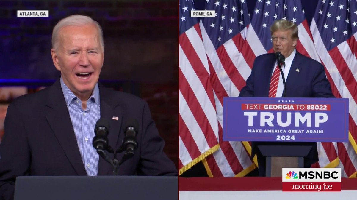 Over the weekend in Georgia: Trump mocked Biden's stutter, Biden went after Trump for hosting Orbán