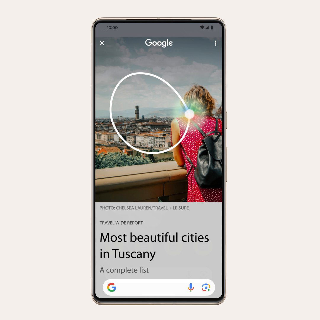 Circling back on this...Circle to Search is rolling out now to #Pixel7 and Pixel 7 Pro! 🎉 Just draw a circle with your finger around an image, text, or video to quickly find all the info you need.¹ Learn more about our latest #FeatureDrop²: