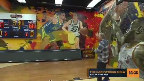 The theme of the artwork in our field house is matchups that have never happened. DP did some remodeling over the weekend and added two of our favorites. Caitlin Clark vs. Stephen Curry